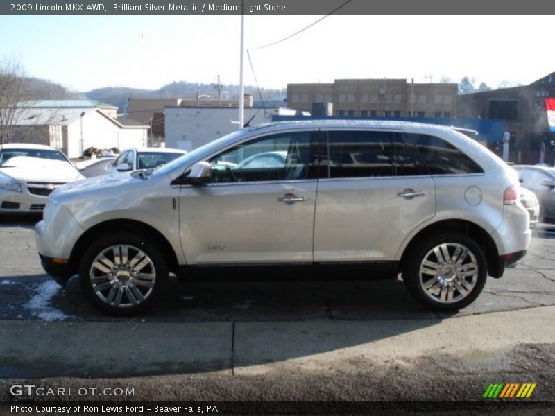Brilliant Silver Metallic / Medium Light Stone 2009 Lincoln MKX AWD