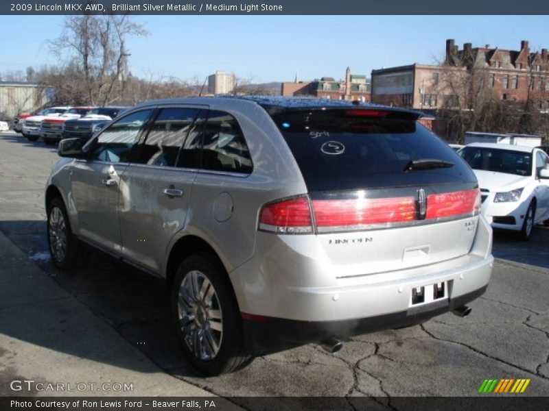 Brilliant Silver Metallic / Medium Light Stone 2009 Lincoln MKX AWD