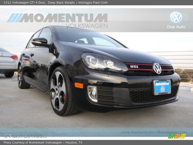 Deep Black Metallic / Interlagos Plaid Cloth 2012 Volkswagen GTI 4 Door