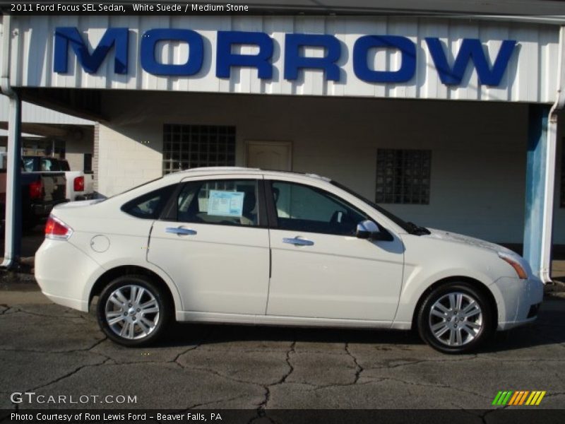 White Suede / Medium Stone 2011 Ford Focus SEL Sedan