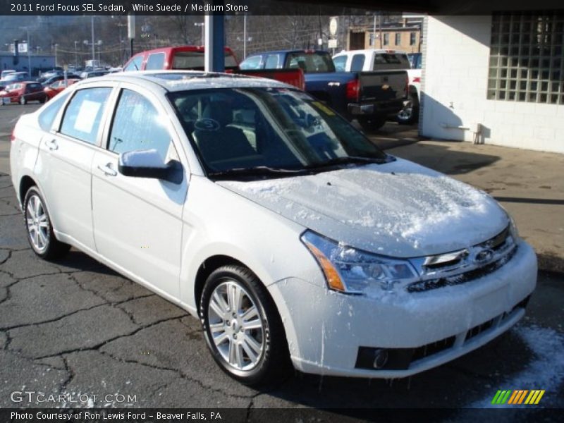 White Suede / Medium Stone 2011 Ford Focus SEL Sedan