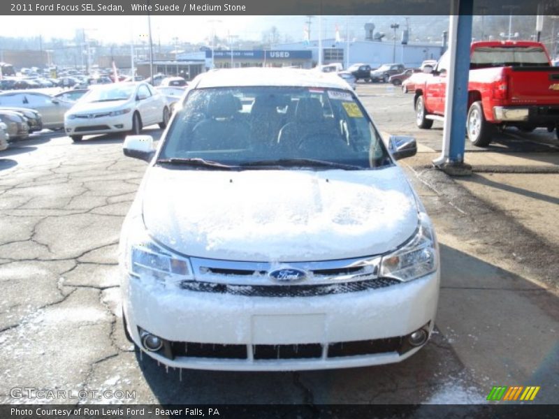 White Suede / Medium Stone 2011 Ford Focus SEL Sedan