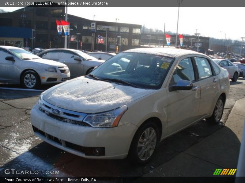 White Suede / Medium Stone 2011 Ford Focus SEL Sedan