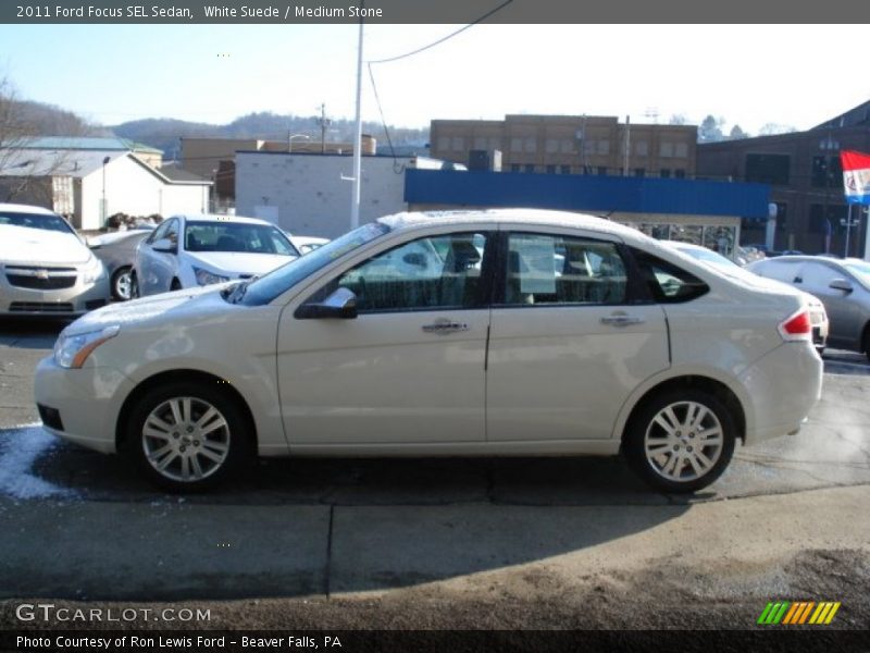 White Suede / Medium Stone 2011 Ford Focus SEL Sedan