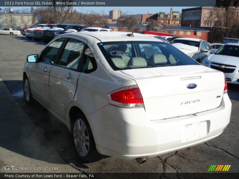 White Suede / Medium Stone 2011 Ford Focus SEL Sedan