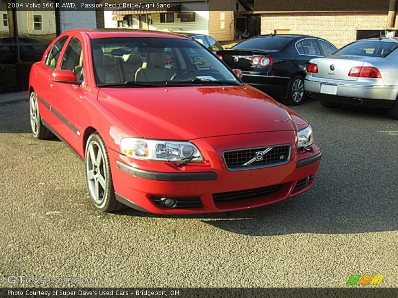 Passion Red / Beige/Light Sand 2004 Volvo S60 R AWD