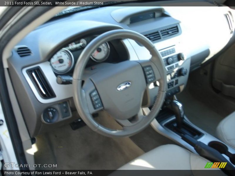 White Suede / Medium Stone 2011 Ford Focus SEL Sedan