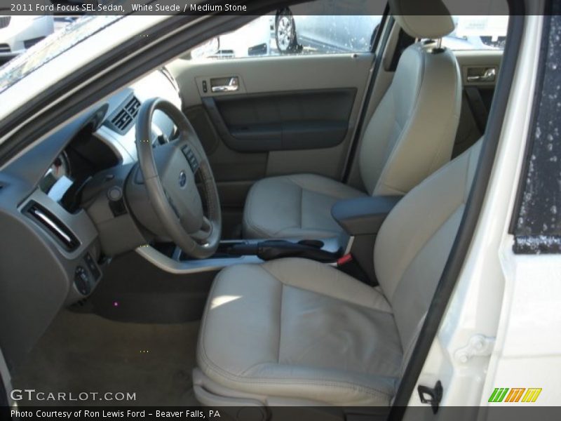 White Suede / Medium Stone 2011 Ford Focus SEL Sedan