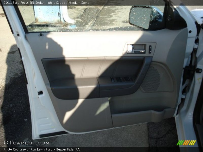 White Suede / Medium Stone 2011 Ford Focus SEL Sedan
