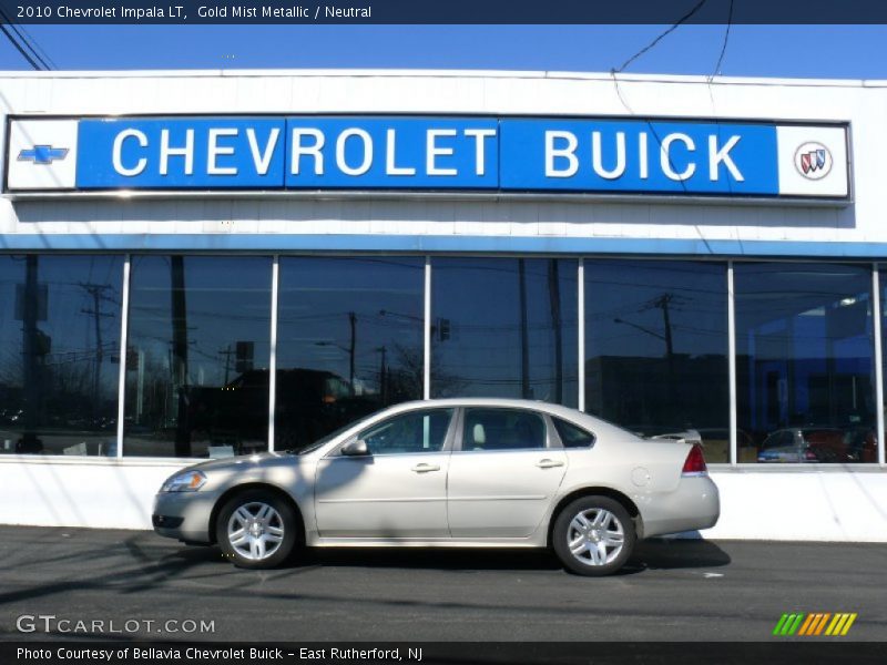 Gold Mist Metallic / Neutral 2010 Chevrolet Impala LT