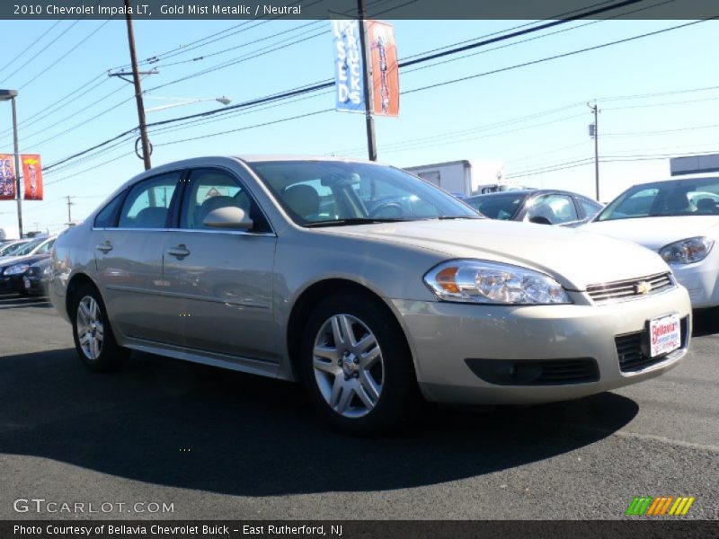 Gold Mist Metallic / Neutral 2010 Chevrolet Impala LT