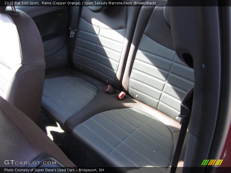 Rame (Copper Orange) / Sport Tessuto Marrone/Nero (Brown/Black) 2012 Fiat 500 Sport