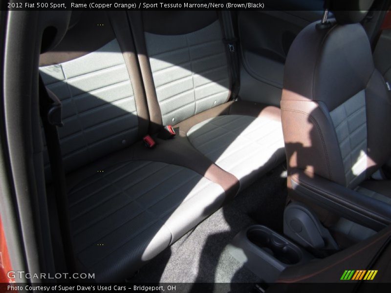 Rame (Copper Orange) / Sport Tessuto Marrone/Nero (Brown/Black) 2012 Fiat 500 Sport