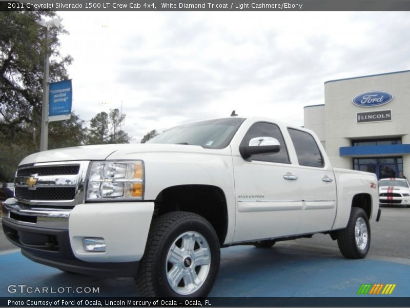 White Diamond Tricoat / Light Cashmere/Ebony 2011 Chevrolet Silverado 1500 LT Crew Cab 4x4