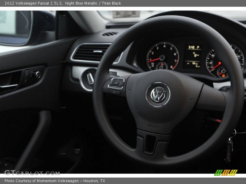 Night Blue Metallic / Titan Black 2012 Volkswagen Passat 2.5L S