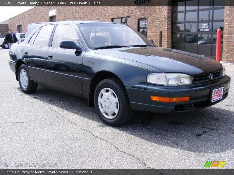 Dark Green Pearl / Beige 1993 Toyota Camry LE Sedan