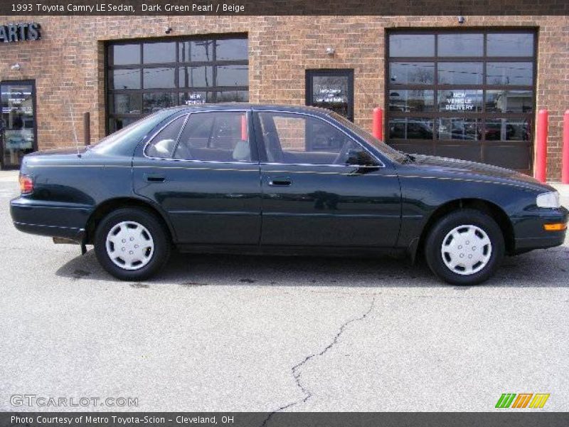 Dark Green Pearl / Beige 1993 Toyota Camry LE Sedan