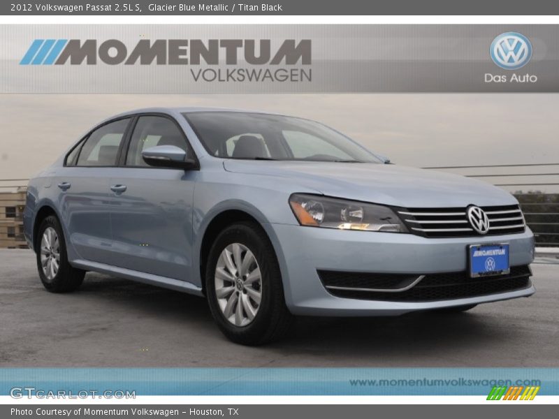 Glacier Blue Metallic / Titan Black 2012 Volkswagen Passat 2.5L S