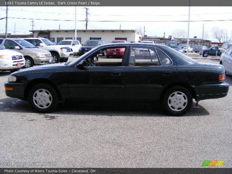 Dark Green Pearl / Beige 1993 Toyota Camry LE Sedan