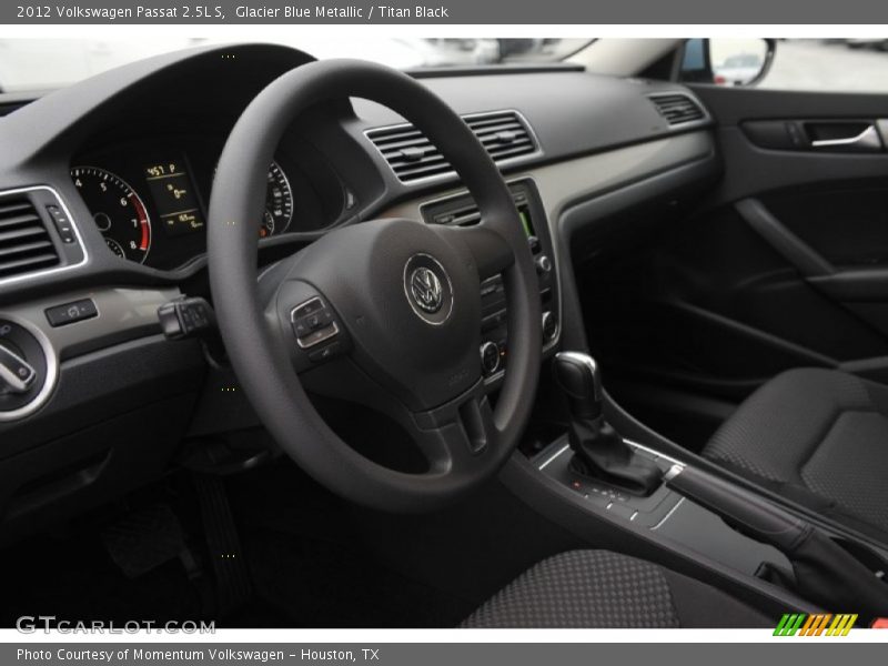 Glacier Blue Metallic / Titan Black 2012 Volkswagen Passat 2.5L S