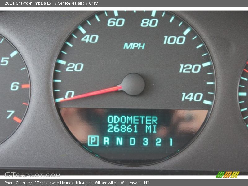 Silver Ice Metallic / Gray 2011 Chevrolet Impala LS