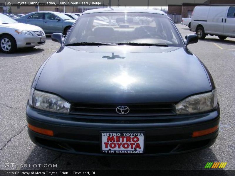 Dark Green Pearl / Beige 1993 Toyota Camry LE Sedan