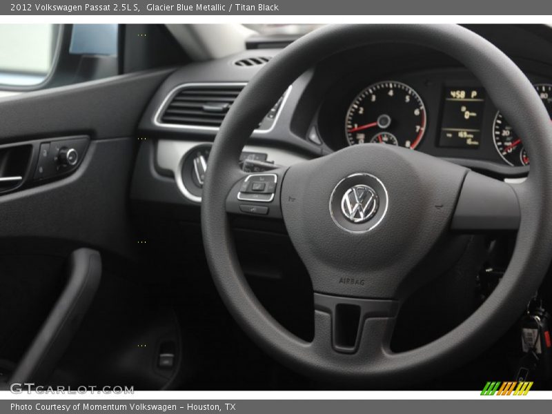 Glacier Blue Metallic / Titan Black 2012 Volkswagen Passat 2.5L S