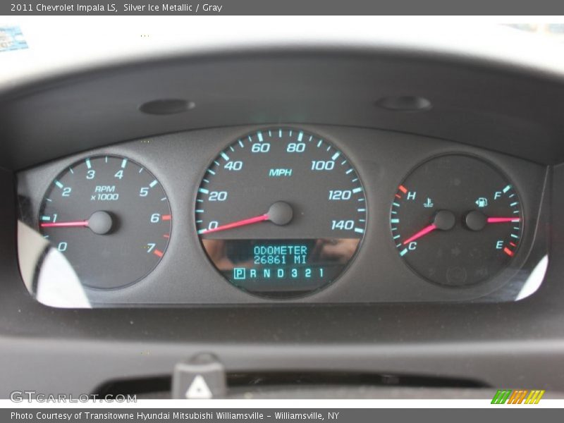 Silver Ice Metallic / Gray 2011 Chevrolet Impala LS