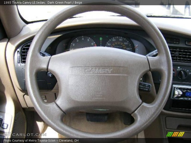 Dark Green Pearl / Beige 1993 Toyota Camry LE Sedan
