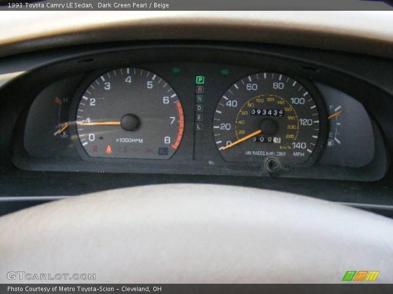 Dark Green Pearl / Beige 1993 Toyota Camry LE Sedan
