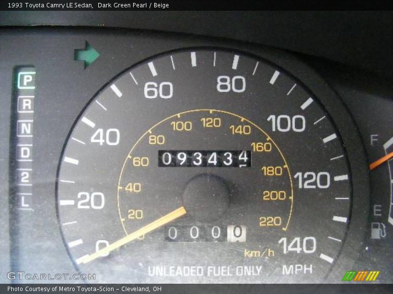 Dark Green Pearl / Beige 1993 Toyota Camry LE Sedan
