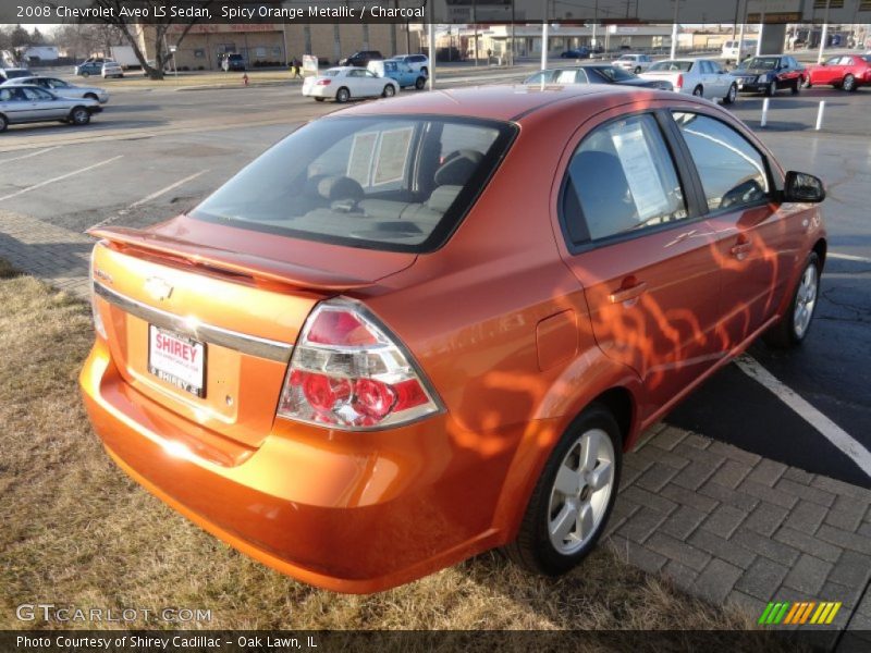 Spicy Orange Metallic / Charcoal 2008 Chevrolet Aveo LS Sedan