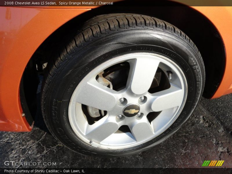 Spicy Orange Metallic / Charcoal 2008 Chevrolet Aveo LS Sedan