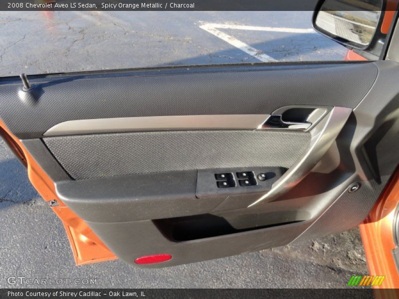 Spicy Orange Metallic / Charcoal 2008 Chevrolet Aveo LS Sedan