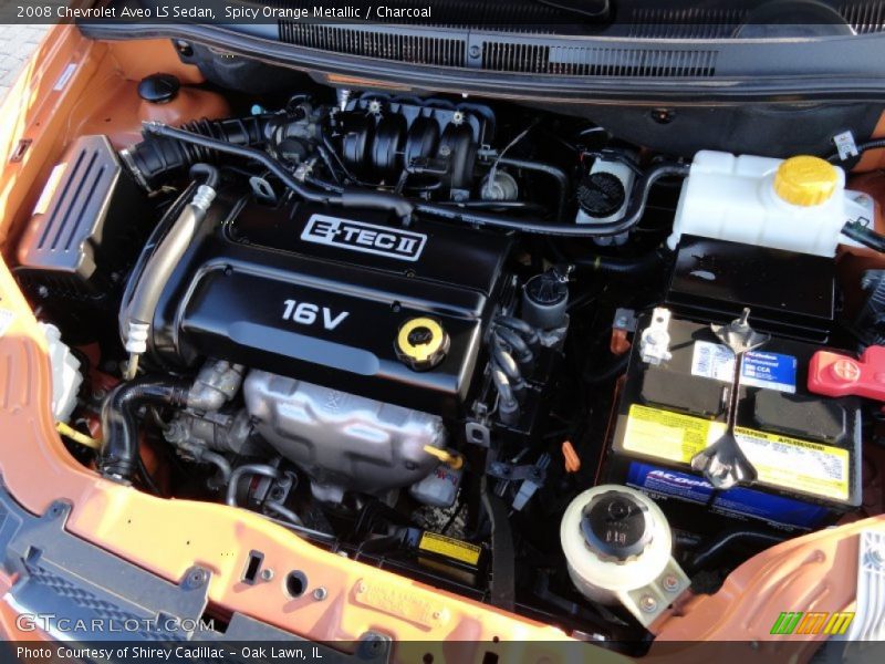 Spicy Orange Metallic / Charcoal 2008 Chevrolet Aveo LS Sedan