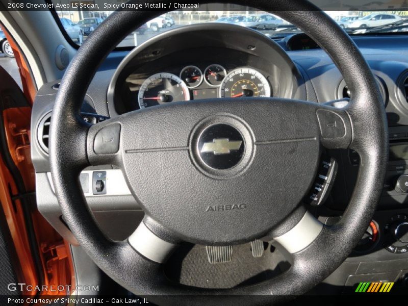 Spicy Orange Metallic / Charcoal 2008 Chevrolet Aveo LS Sedan
