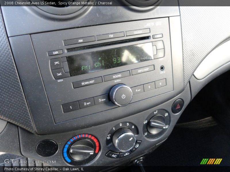 Spicy Orange Metallic / Charcoal 2008 Chevrolet Aveo LS Sedan