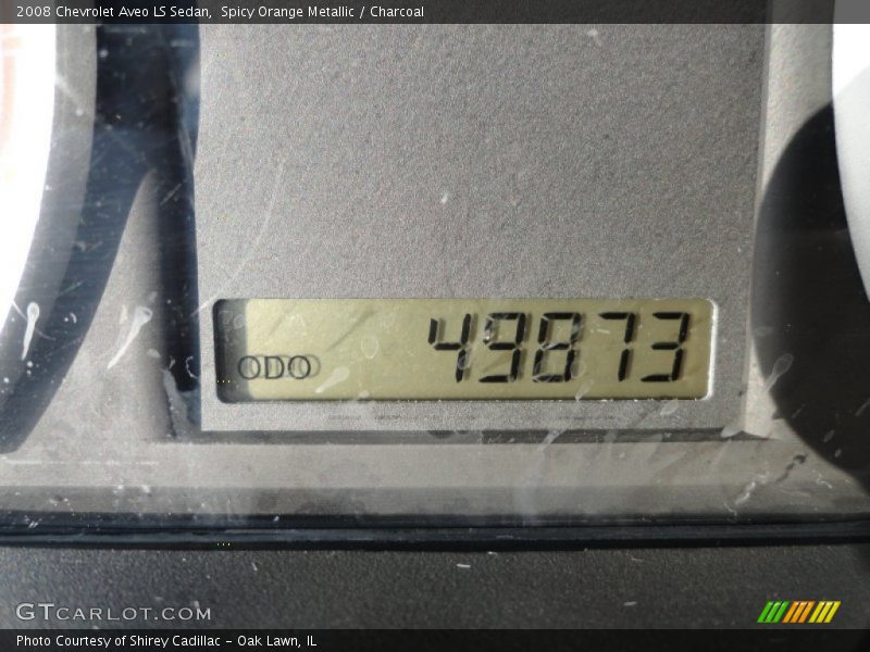 Spicy Orange Metallic / Charcoal 2008 Chevrolet Aveo LS Sedan