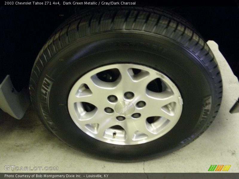Dark Green Metallic / Gray/Dark Charcoal 2003 Chevrolet Tahoe Z71 4x4