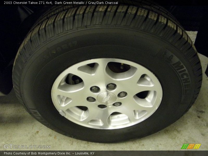 Dark Green Metallic / Gray/Dark Charcoal 2003 Chevrolet Tahoe Z71 4x4