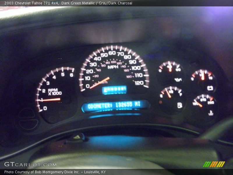 Dark Green Metallic / Gray/Dark Charcoal 2003 Chevrolet Tahoe Z71 4x4