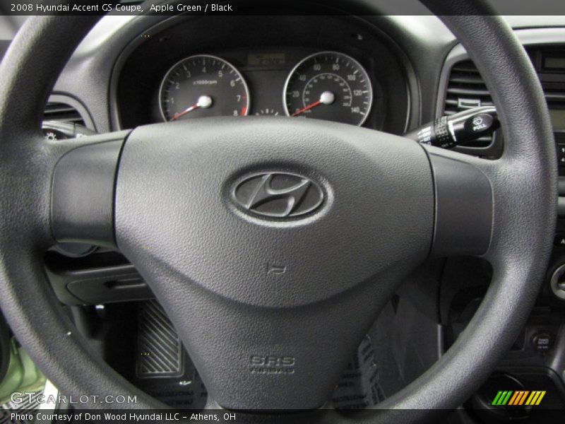 Apple Green / Black 2008 Hyundai Accent GS Coupe