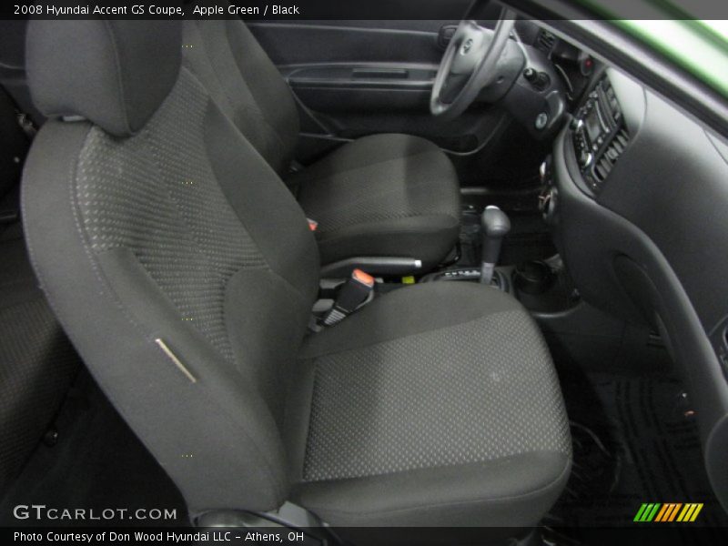 Apple Green / Black 2008 Hyundai Accent GS Coupe