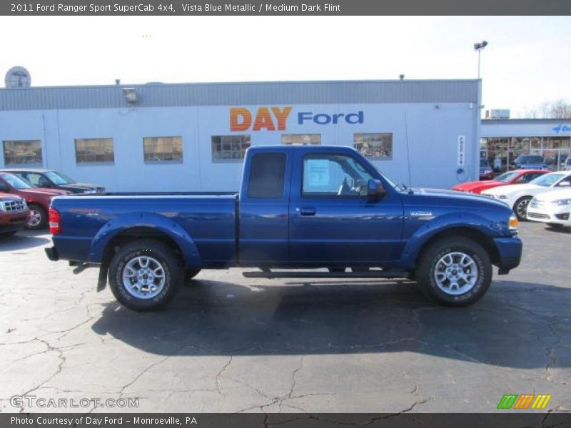 Vista Blue Metallic / Medium Dark Flint 2011 Ford Ranger Sport SuperCab 4x4