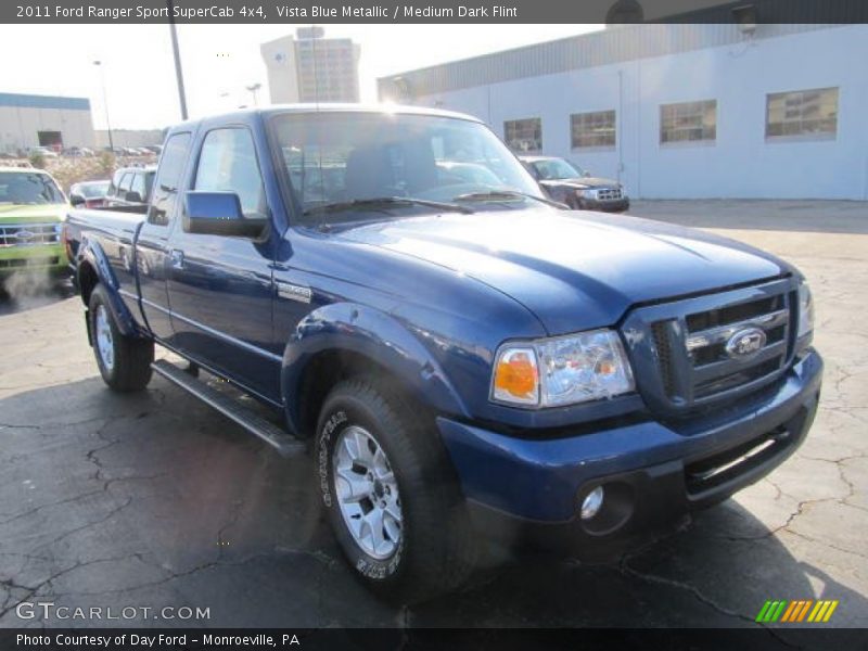 Vista Blue Metallic / Medium Dark Flint 2011 Ford Ranger Sport SuperCab 4x4