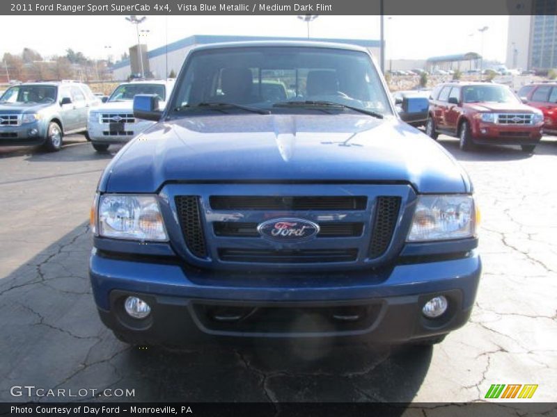 Vista Blue Metallic / Medium Dark Flint 2011 Ford Ranger Sport SuperCab 4x4