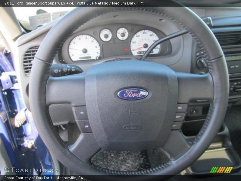 Vista Blue Metallic / Medium Dark Flint 2011 Ford Ranger Sport SuperCab 4x4