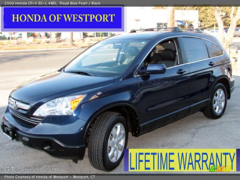 Royal Blue Pearl / Black 2009 Honda CR-V EX-L 4WD