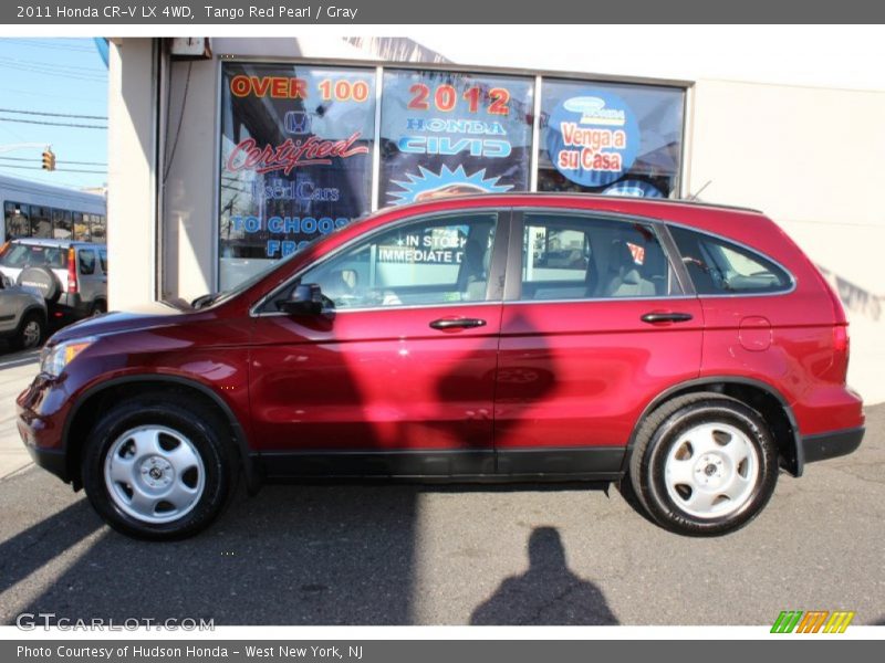 Tango Red Pearl / Gray 2011 Honda CR-V LX 4WD