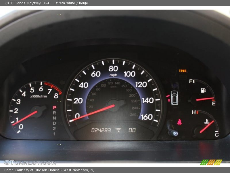 Taffeta White / Beige 2010 Honda Odyssey EX-L